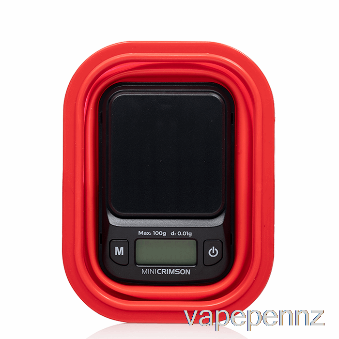 Truweigh Mini Crimson Digital Scale with Collapsible Bowl Red Bowl VAPE NZ